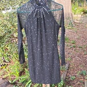 Elegant Black Long Sleeve Dress